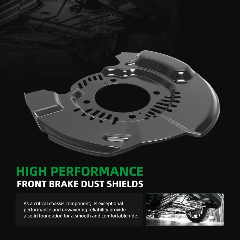 Riyhch Pair Front Brake Dust Shields Right & Left Side,for Toyota Tacoma 2.7L 3.5L 4.0L 2005-2023,47782-04050 47782-04040 2Pcs Front Right and Left Brake Dust Shields - Image 3